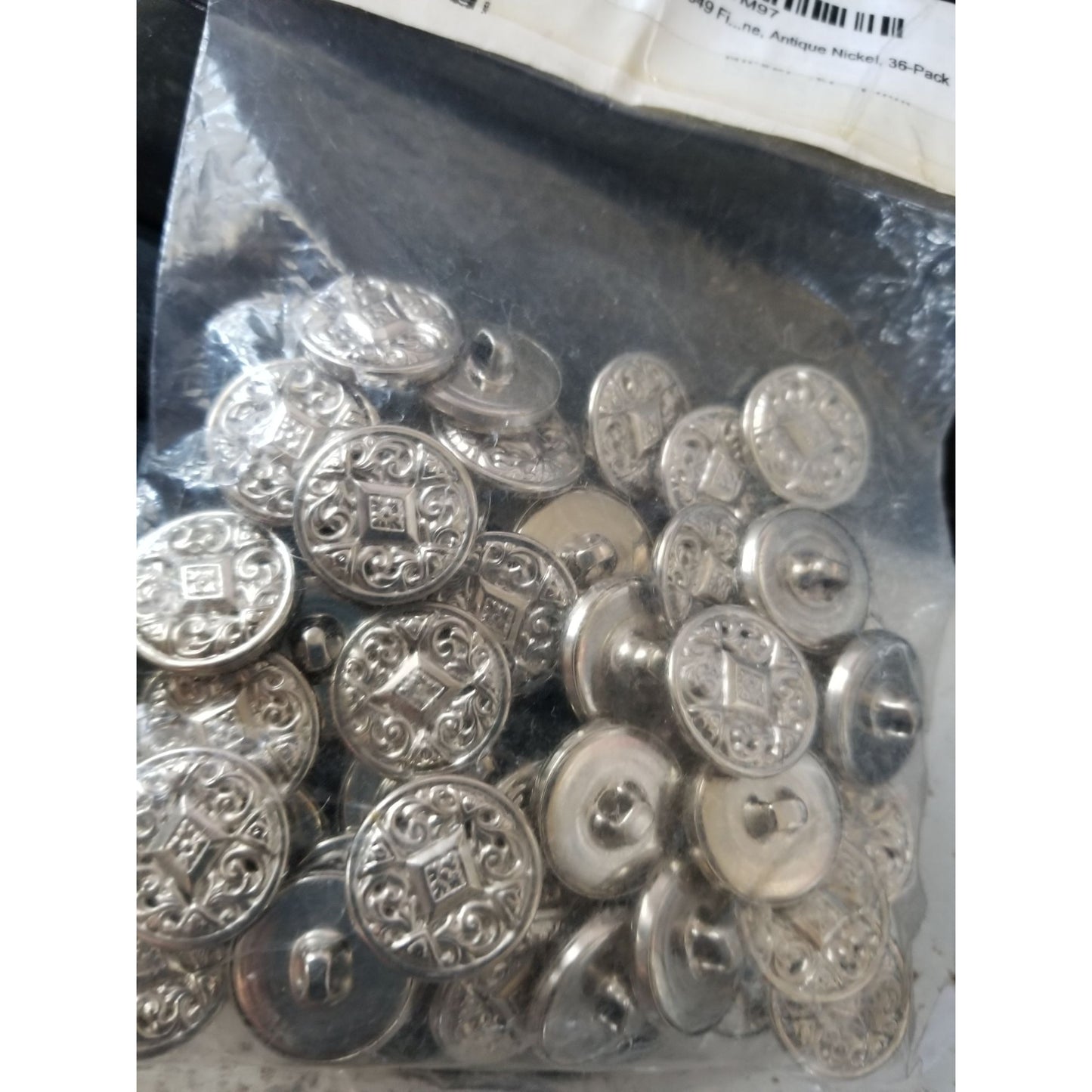 Sewing C&C Metal Products 5349 square filagre  Silver  36 pack