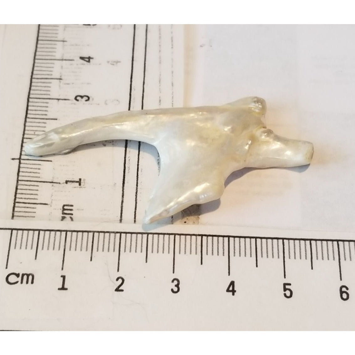 Loose Baroque Arrow Big 4  Freshwater Keshi 28  ct  5.6  gr  5.5 cm  x 3 cm Real Natural