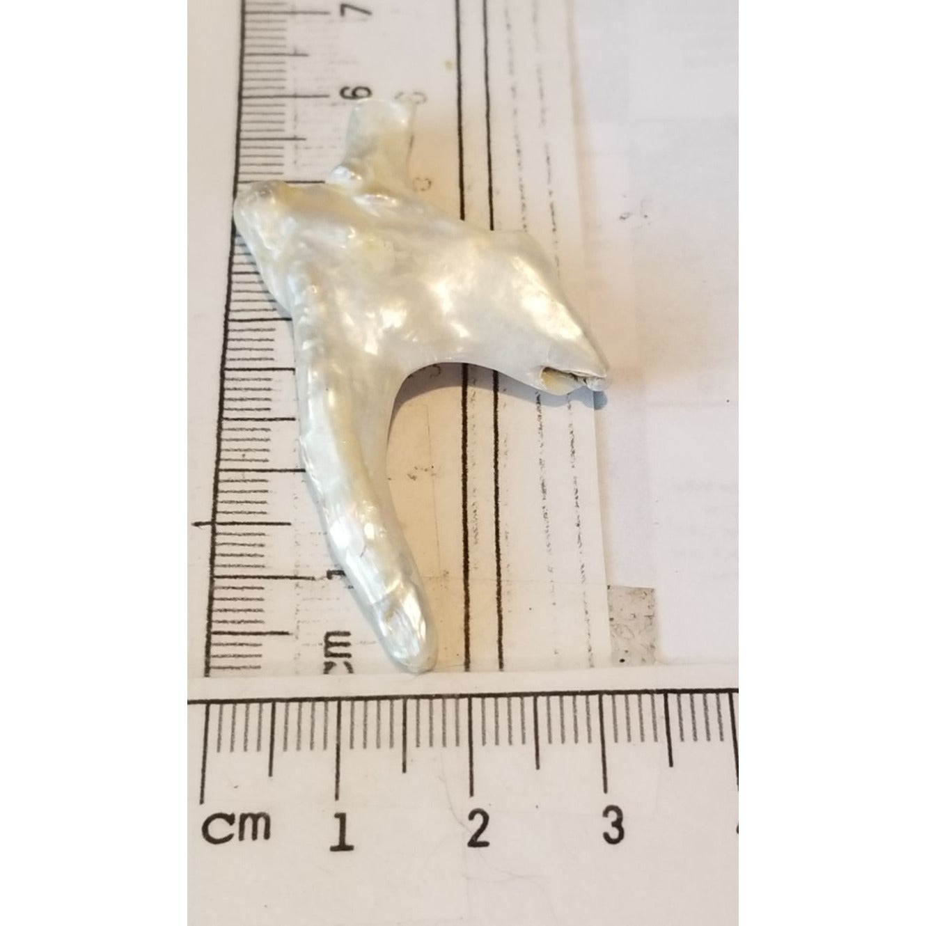 Loose Baroque Arrow Big 4  Freshwater Keshi 28  ct  5.6  gr  5.5 cm  x 3 cm Real Natural