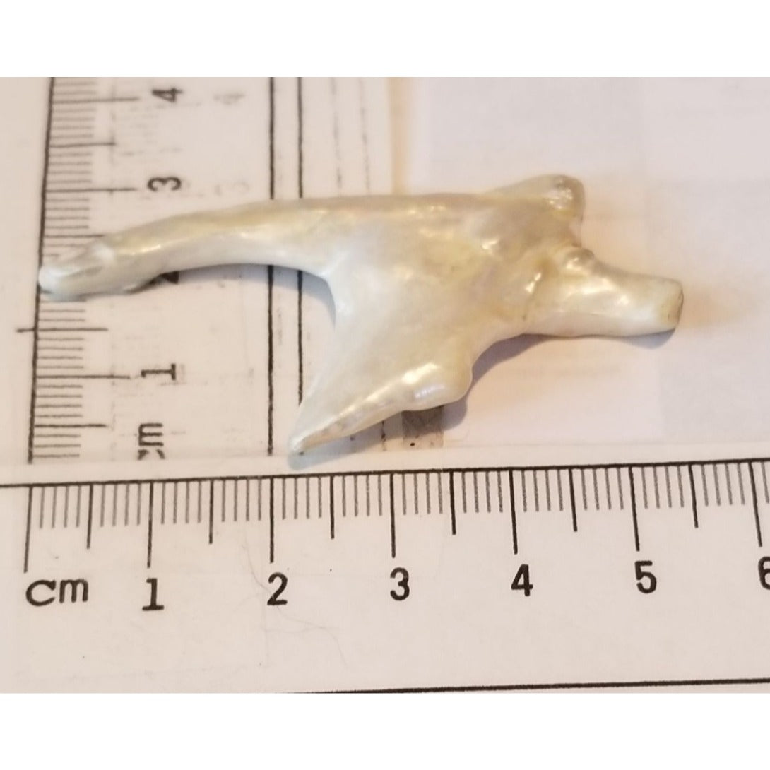 Loose Baroque Arrow Big 4  Freshwater Keshi 28  ct  5.6  gr  5.5 cm  x 3 cm Real Natural