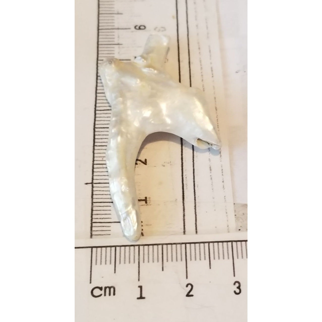 Loose Baroque Arrow Big 4  Freshwater Keshi 28  ct  5.6  gr  5.5 cm  x 3 cm Real Natural