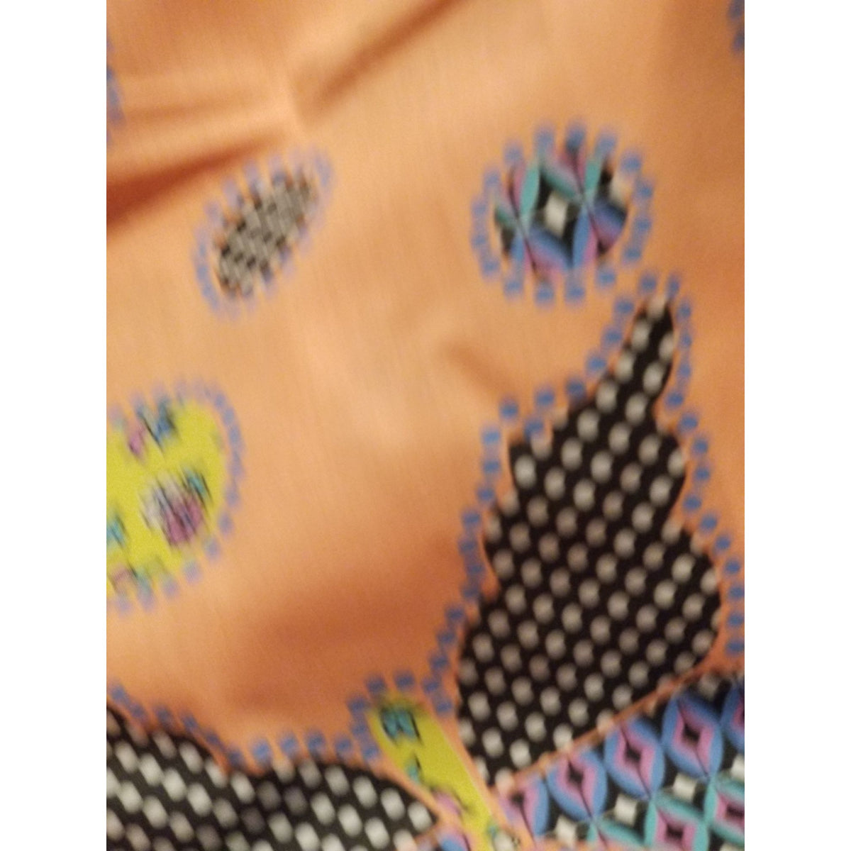Material Cotton Orange Butterfly Circle Flowers  36" x  45" Cotton  JoAnn
