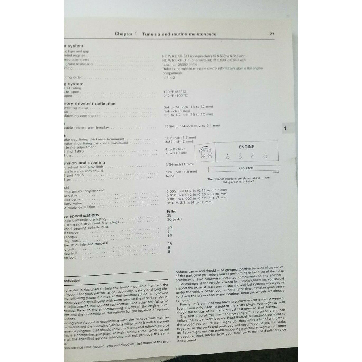 Book 1984 - 1989 Haynes Honda Accord  All Models Automotive Repair Manual