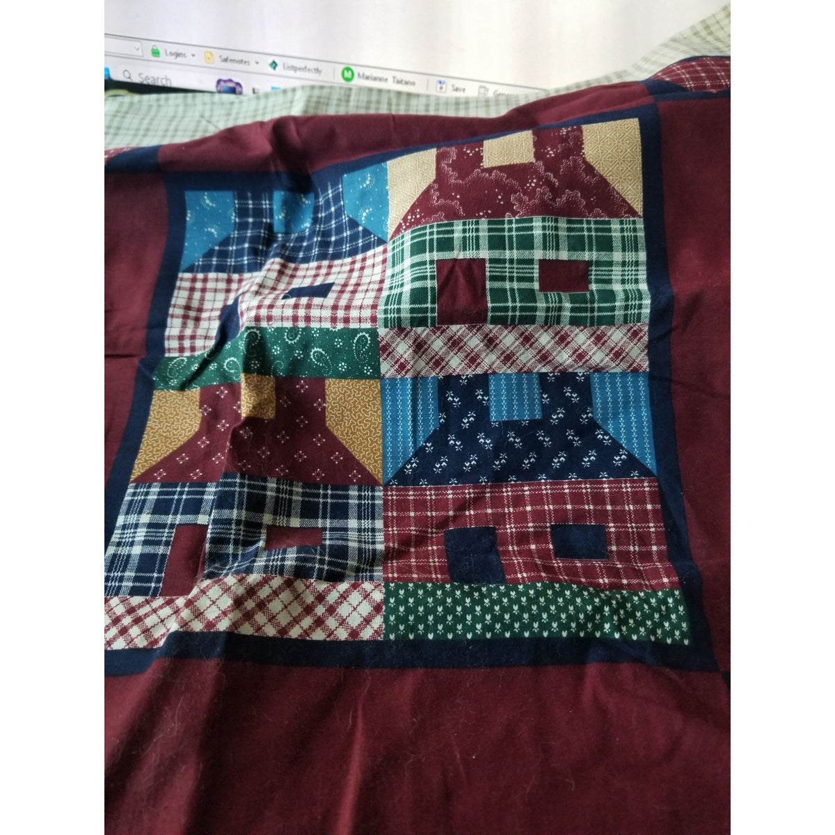 Craft Kit  Cranston PrintWorks Joann Houses 3 Panels  46" x 36"
