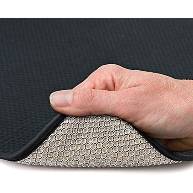 Kitchen Dish Drying Mat XL Duel Surface 18 x 24  Rapid Dry Mesh  Microfiber padded
