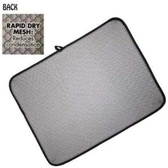Kitchen Dish Drying Mat XL Duel Surface 18 x 24  Rapid Dry Mesh  Microfiber padded