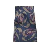 Tie Brown Blue Red Abstract Lilly Dache`  Made in USA  Silk  57  " L   3 1/2 " W