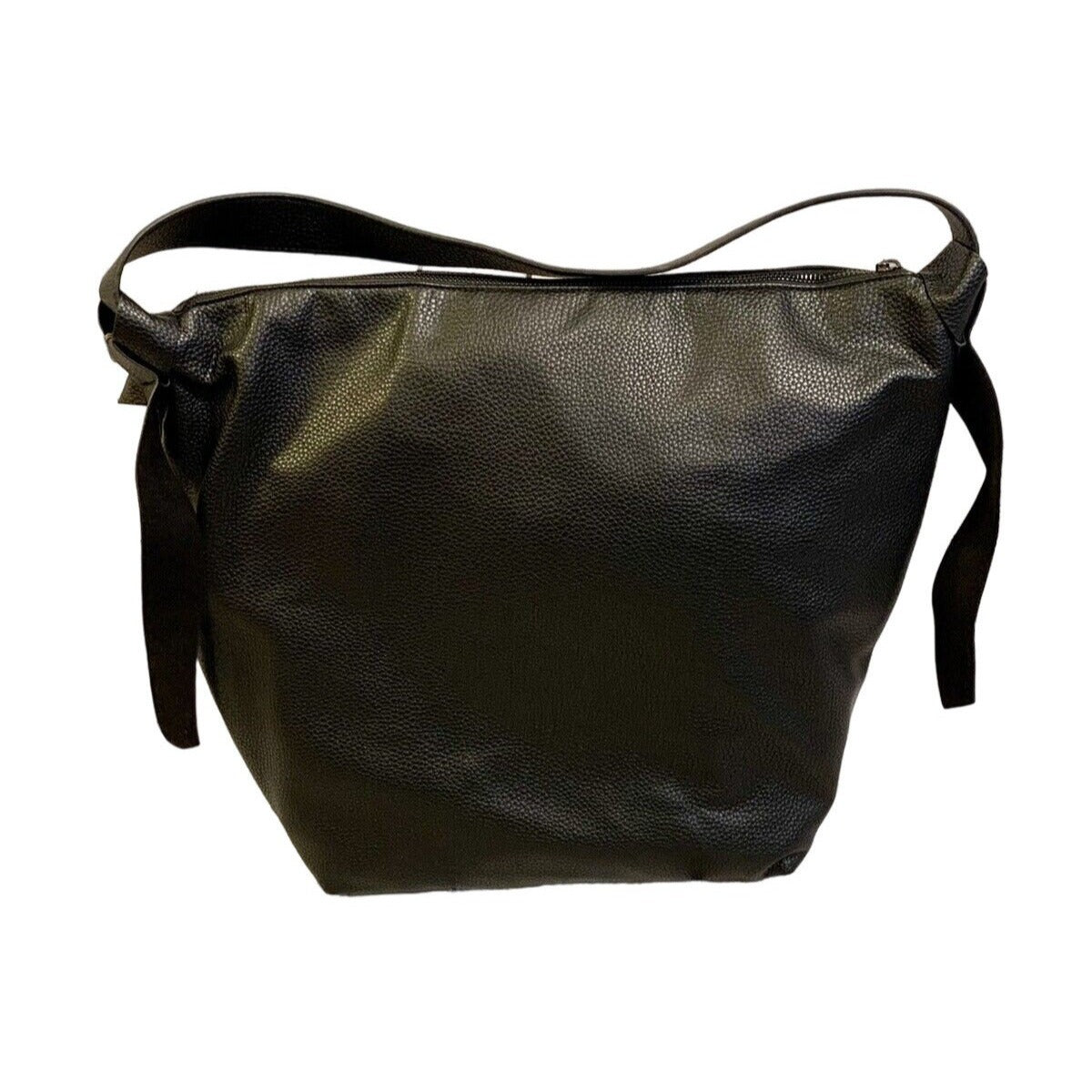 Purse  Bag Soft Hobo Handbag - A New Day - Black Bag 16" x 16" x 6" 20" Handle 1 Zip and 2 Slit Pockets inside Purse