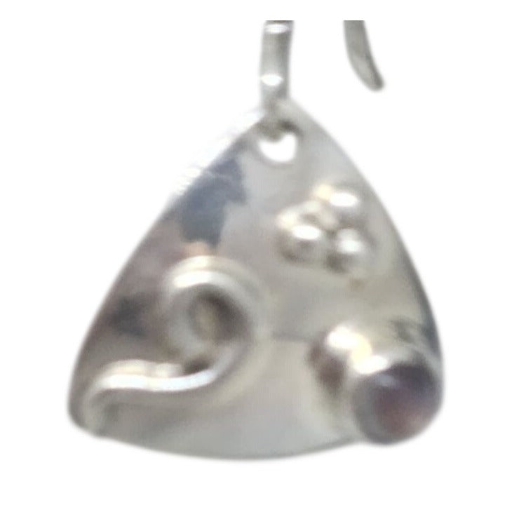 Earrings Set Tiger Eye Circle 925 Silver Weight 4 Gr 18.5 ct Handmade