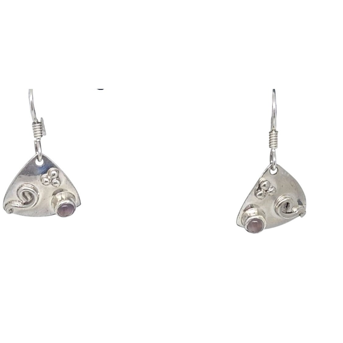 Earrings Set Tiger Eye Circle 925 Silver Weight 4 Gr 18.5 ct Handmade
