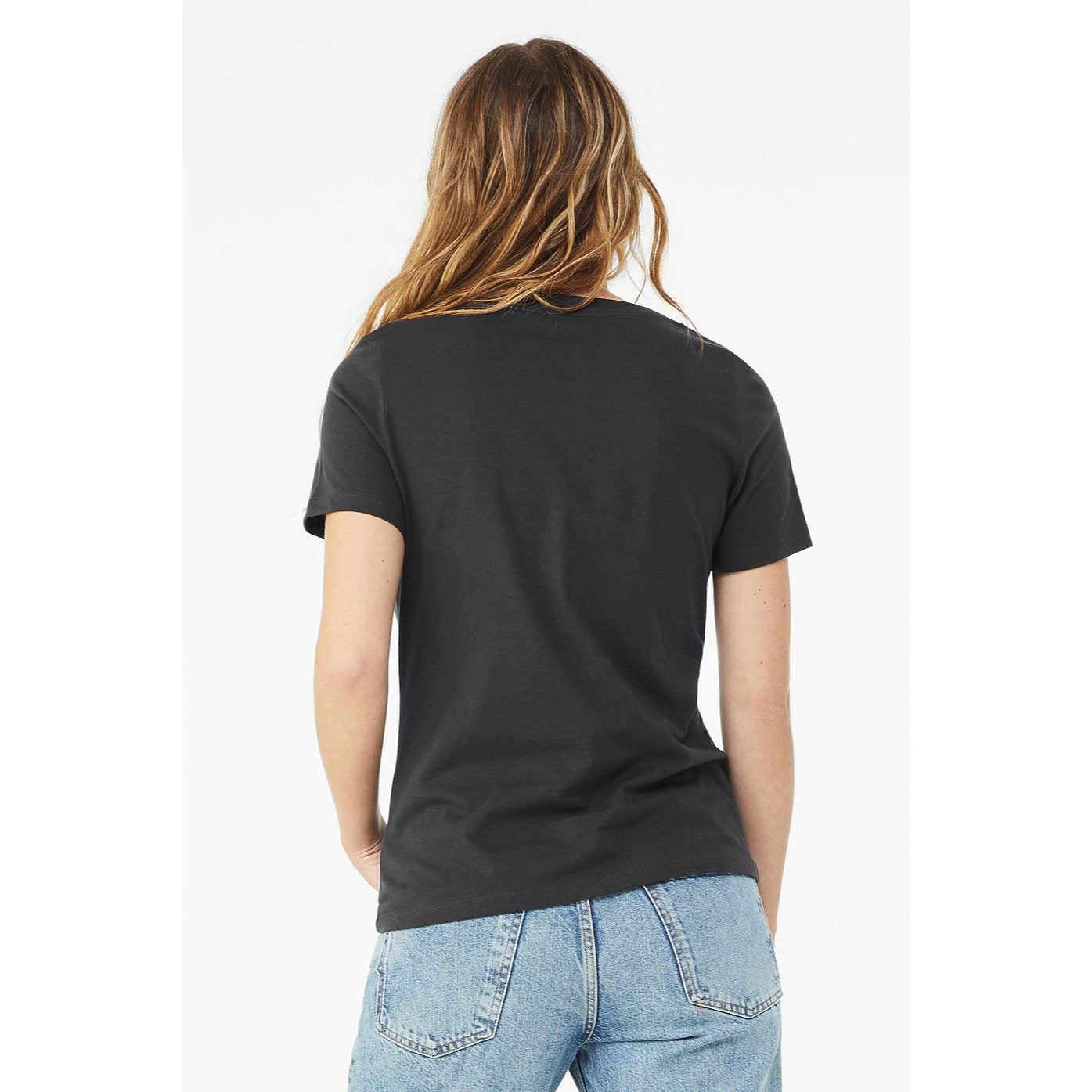 T-Shirt Black V-Neck Bella 100% Cotton Size  Medium Comfort Fit